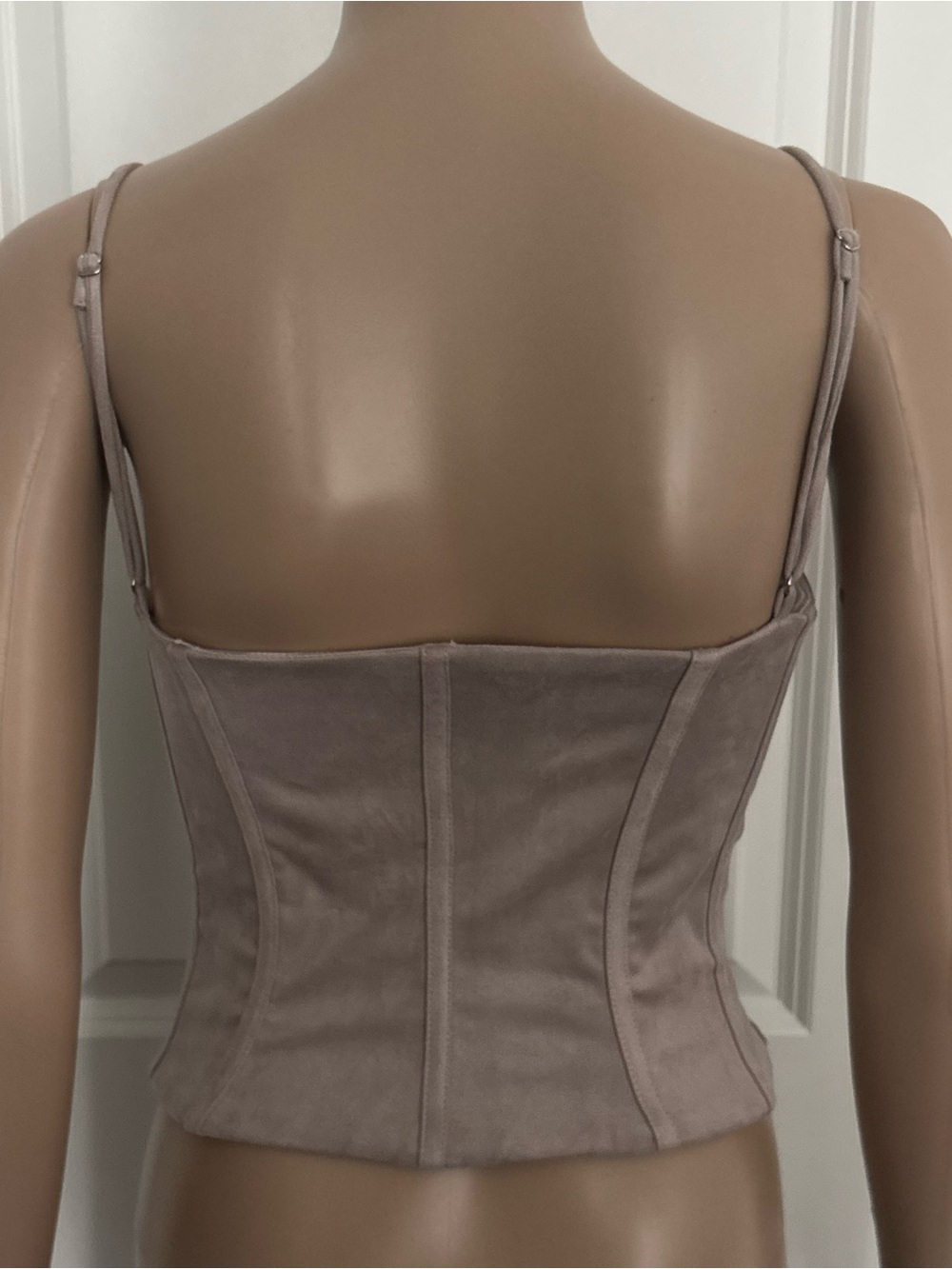 House of CB Dusty Lavender Embroidered Lace-Trim Corset Top - Picture 5 of 5